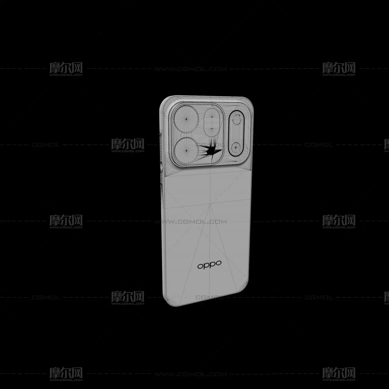 OPPO Find X10拍摄手机c4d,keyshot模型,有fbx和obj格式
