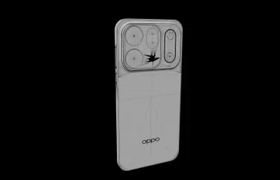 OPPO Find X10拍摄手机c4d,keyshot模型,有fbx和obj格式