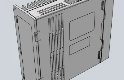 高功能型交流伺服机外壳step模型