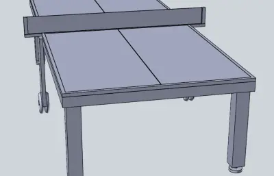 简易乒乓球桌step模型