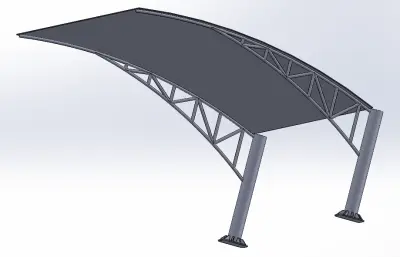 停车场车棚solidworks模型