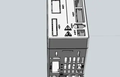 高功能型交流伺服机外壳step模型