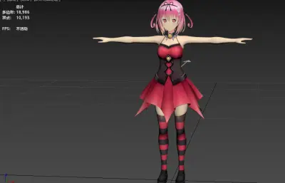 Momo Belia Deviluke动漫女孩obj模型